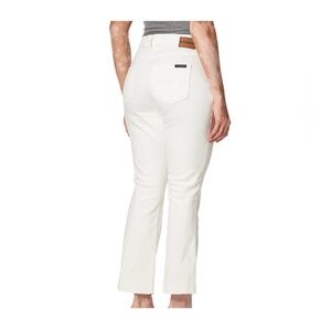 Calvin Klein Women's high rise kick boot White Jeans